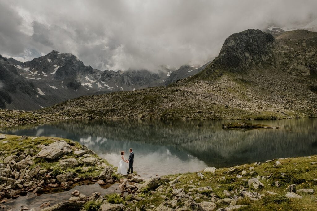 Elopement wedding in the mountains of the Stubai valley in Tirol Austria
