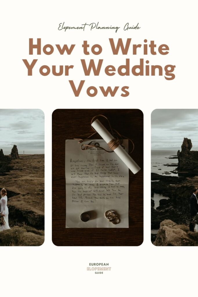 How to write your vows when you're eloping
