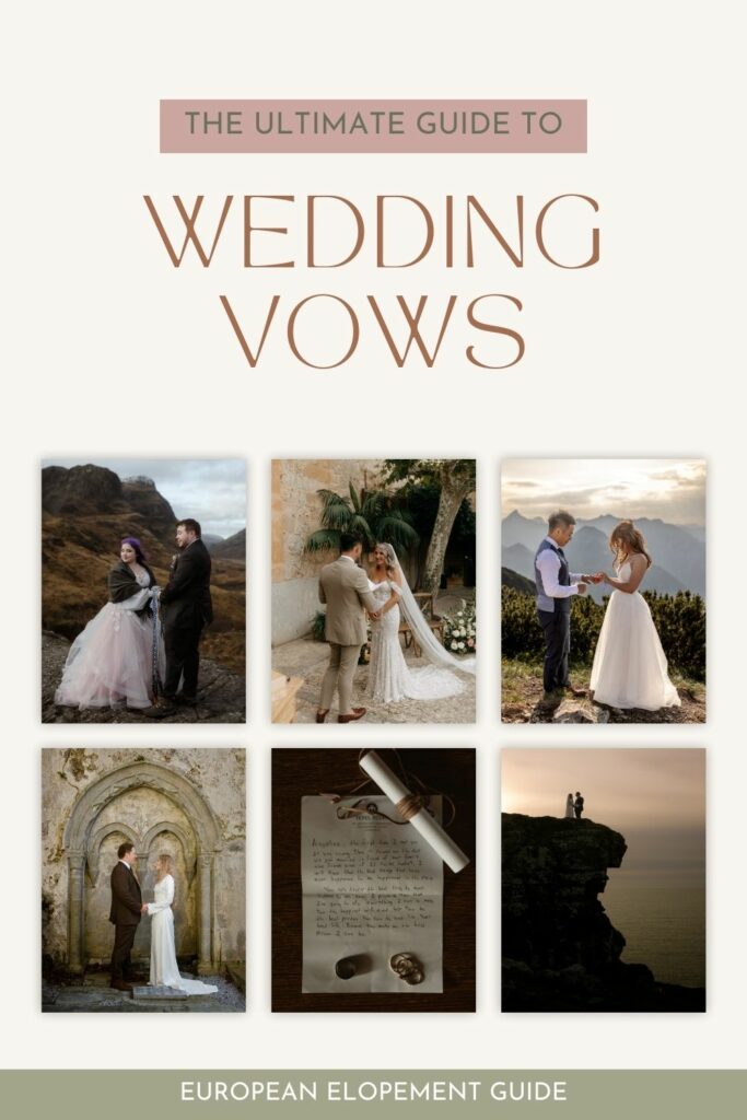 How to write your wedding vows for your elopement ceremony