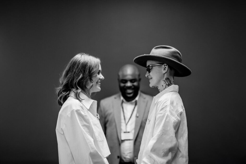LGBTQ+ wedding ceremony at Hackney town hall in London