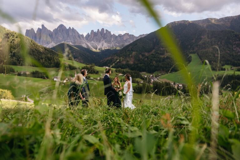 Fall Elopement in Val Di Funes In The Dolomites