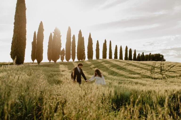Spring Elopement In Val d’Orcia, Tuscany, Italy